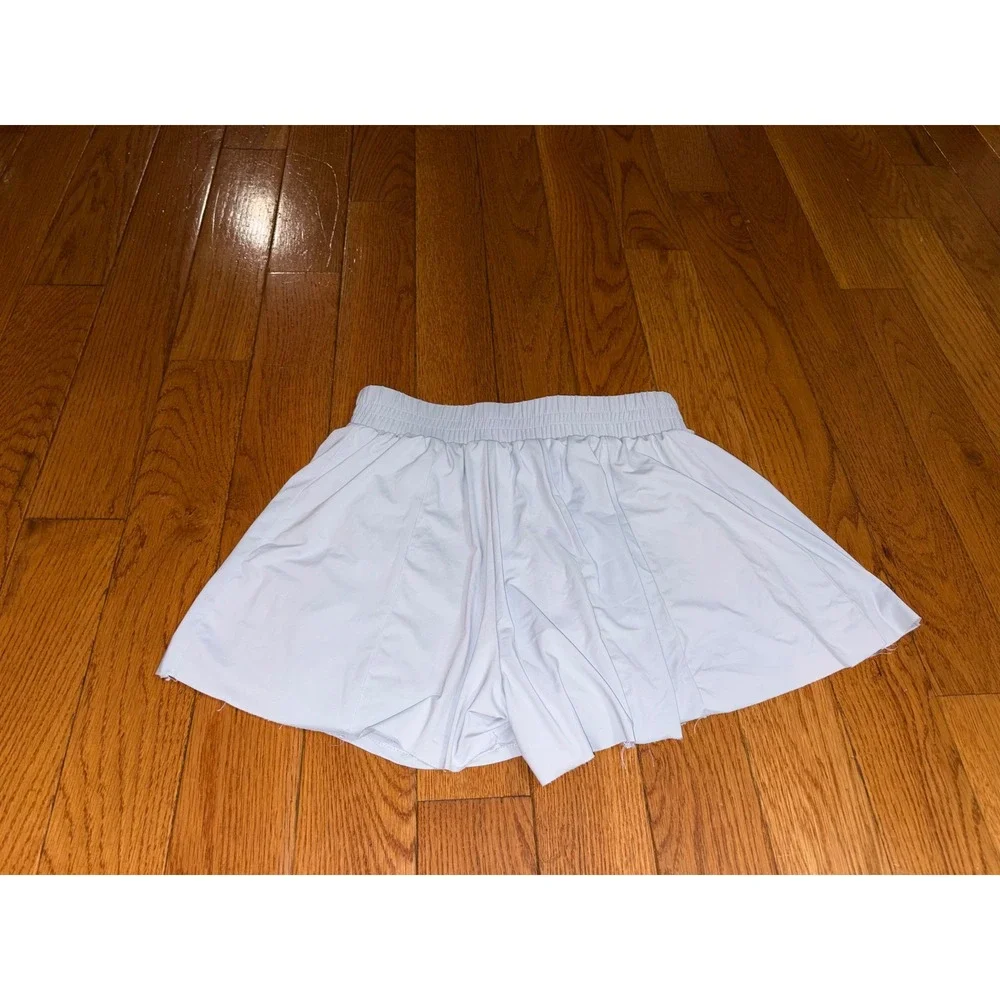 JS Revival Womens Light Blue Pleated Athletic Skort Shorts Built-in Liner Size S